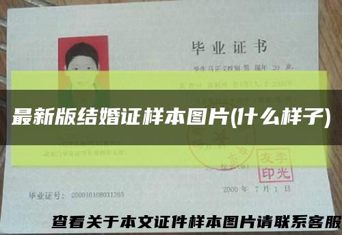 最新版结婚证样本图片(什么样子)缩略图