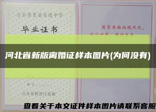 河北省新版离婚证样本图片(为何没有)缩略图