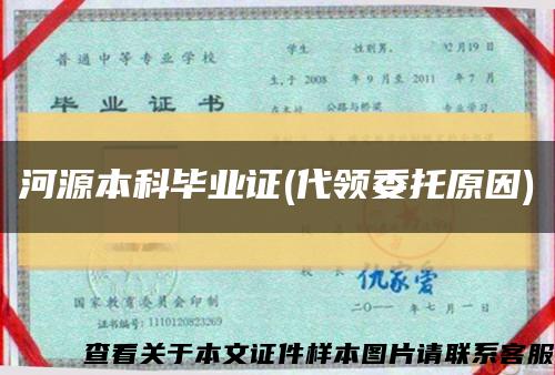 河源本科毕业证(代领委托原因)缩略图