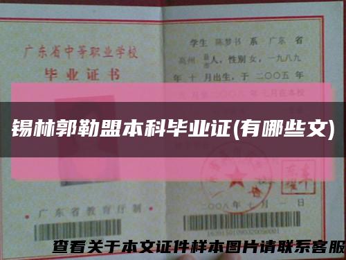 锡林郭勒盟本科毕业证(有哪些文)缩略图