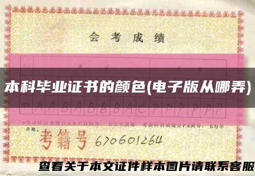 本科毕业证书的颜色(电子版从哪弄)缩略图