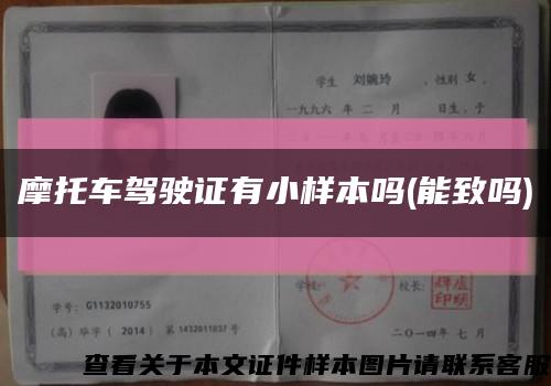 摩托车驾驶证有小样本吗(能致吗)缩略图