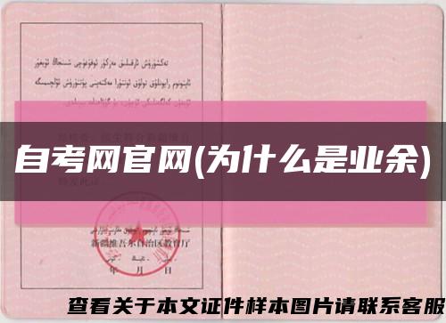 自考网官网(为什么是业余)缩略图