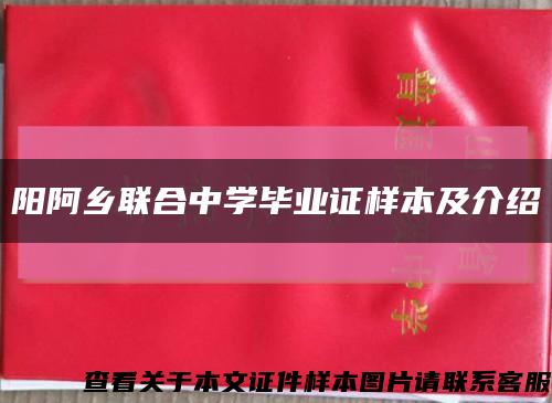 阳阿乡联合中学毕业证样本及介绍缩略图