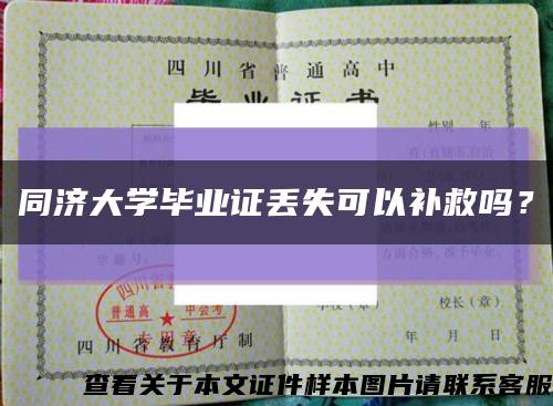 同济大学毕业证丢失可以补救吗？缩略图