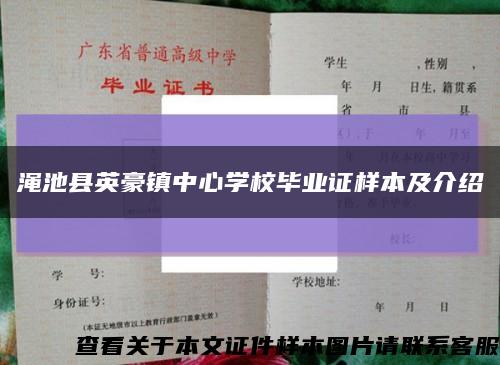 渑池县英豪镇中心学校毕业证样本及介绍缩略图