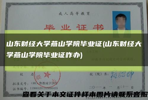 山东财经大学燕山学院毕业证(山东财经大学燕山学院毕业证咋办)缩略图