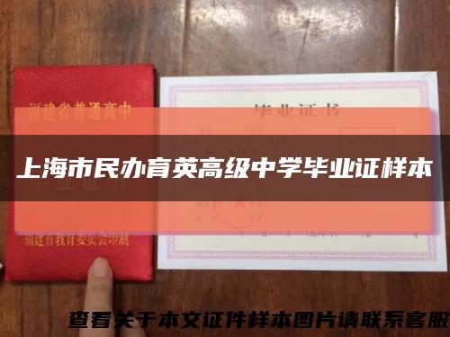 上海市民办育英高级中学毕业证样本缩略图