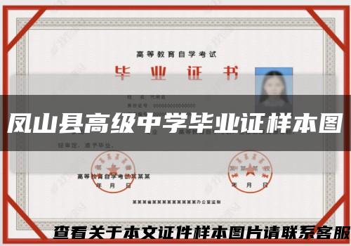 凤山县高级中学毕业证样本图缩略图
