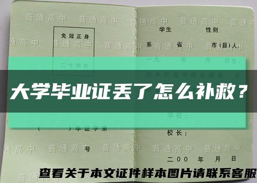 大学毕业证丢了怎么补救？缩略图