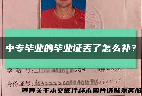 中专毕业的毕业证丢了怎么补？缩略图