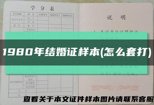 1980年结婚证样本(怎么套打)缩略图