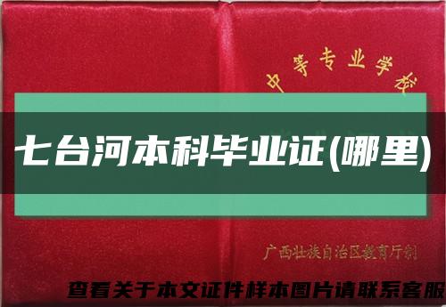 七台河本科毕业证(哪里)缩略图