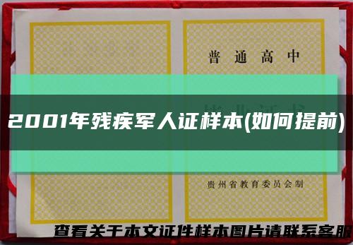 2001年残疾军人证样本(如何提前)缩略图