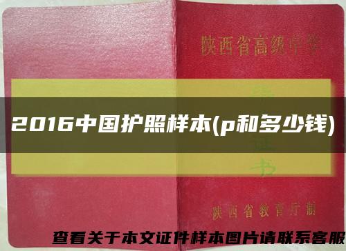 2016中国护照样本(p和多少钱)缩略图