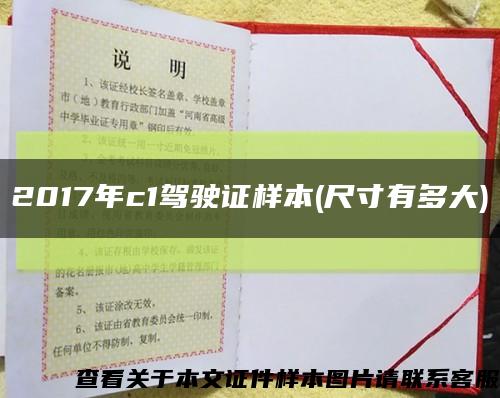 2017年c1驾驶证样本(尺寸有多大)缩略图