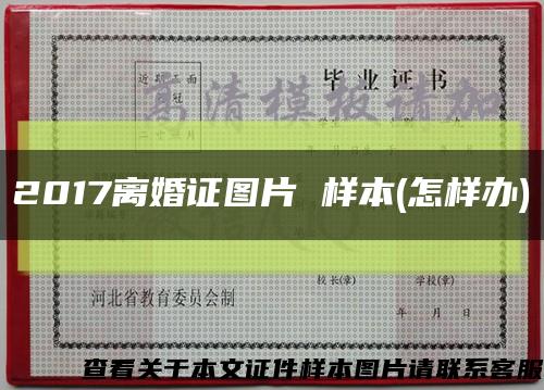 2017离婚证图片 样本(怎样办)缩略图