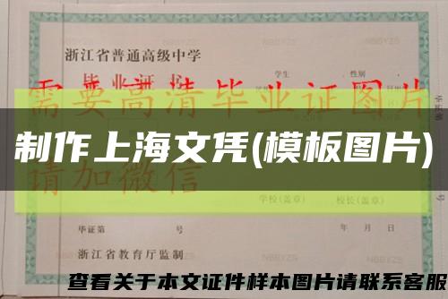 制作上海文凭(模板图片)缩略图