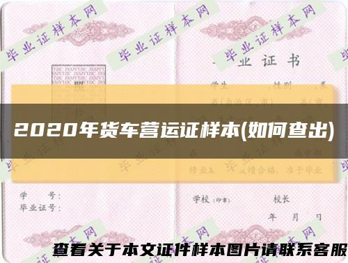 2020年货车营运证样本(如何查出)缩略图