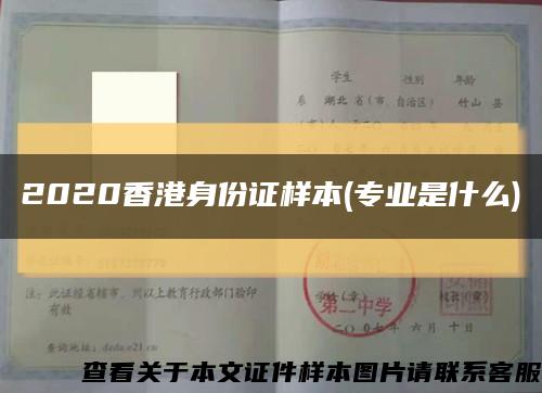 2020香港身份证样本(专业是什么)缩略图