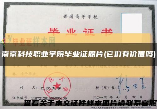 南京科技职业学院毕业证照片(它们有价值吗)缩略图