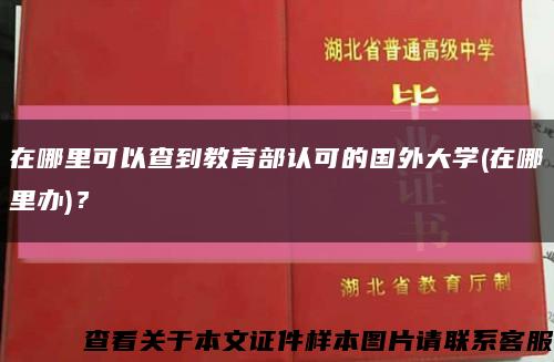 在哪里可以查到教育部认可的国外大学(在哪里办)？缩略图
