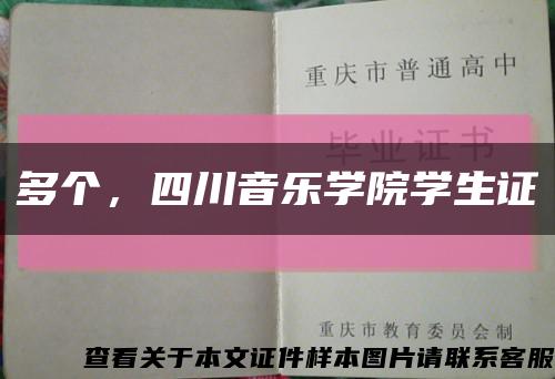 多个，四川音乐学院学生证缩略图