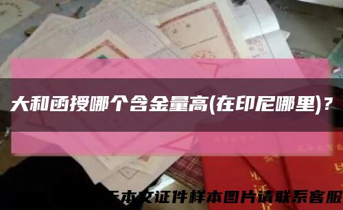 大和函授哪个含金量高(在印尼哪里)？缩略图
