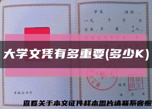 大学文凭有多重要(多少K)缩略图