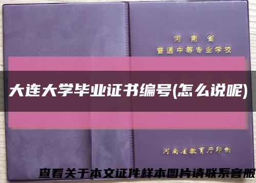 大连大学毕业证书编号(怎么说呢)缩略图