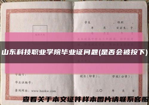 山东科技职业学院毕业证问题(是否会被按下)缩略图
