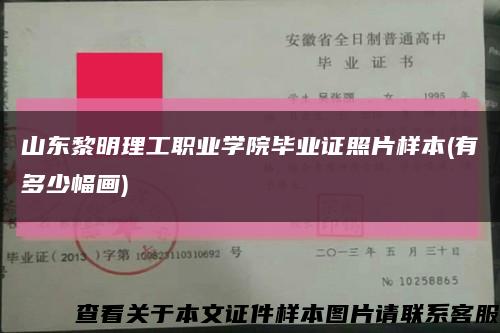 山东黎明理工职业学院毕业证照片样本(有多少幅画)缩略图
