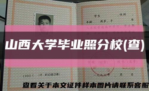 山西大学毕业照分校(查)缩略图