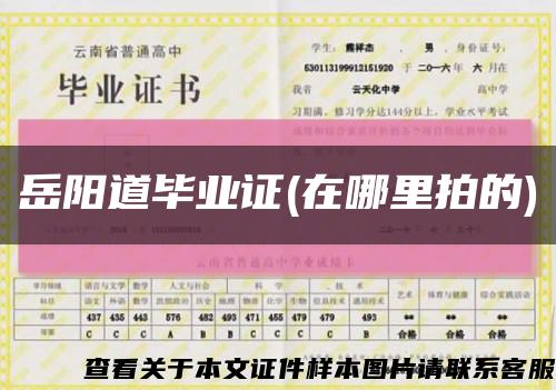 岳阳道毕业证(在哪里拍的)缩略图