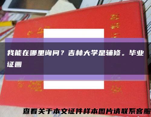 我能在哪里询问？吉林大学是辅修。毕业证画缩略图