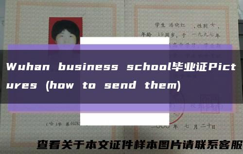 Wuhan business school毕业证Pictures (how to send them)缩略图