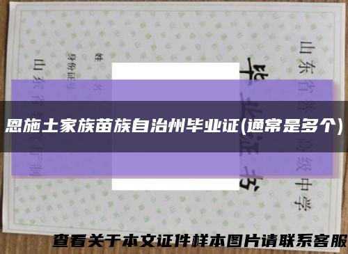 恩施土家族苗族自治州毕业证(通常是多个)缩略图
