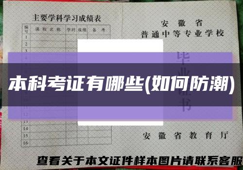 本科考证有哪些(如何防潮)缩略图