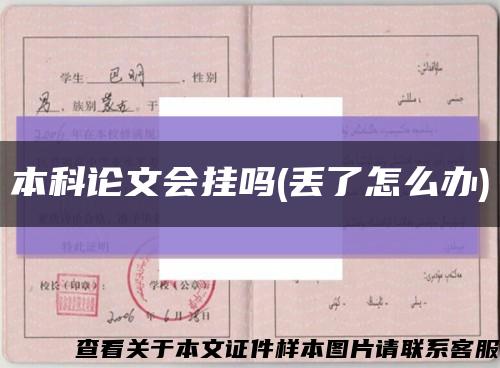 本科论文会挂吗(丢了怎么办)缩略图