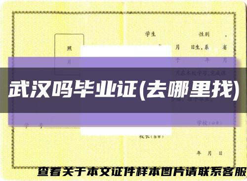武汉吗毕业证(去哪里找)缩略图