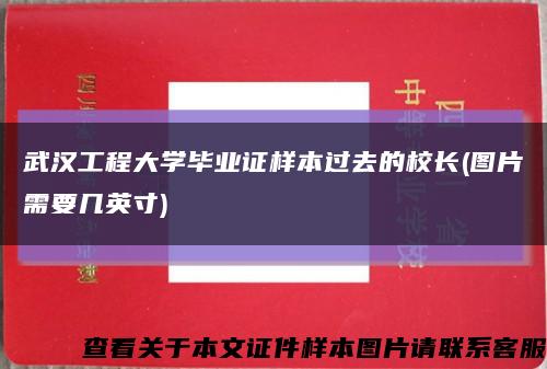 武汉工程大学毕业证样本过去的校长(图片需要几英寸)缩略图