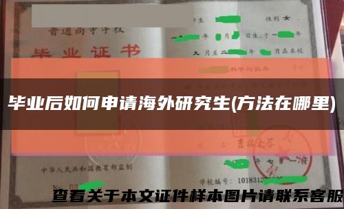 毕业后如何申请海外研究生(方法在哪里)缩略图