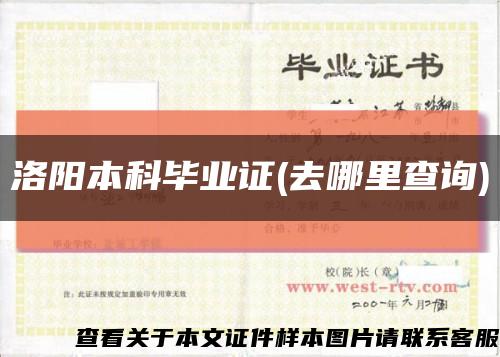 洛阳本科毕业证(去哪里查询)缩略图