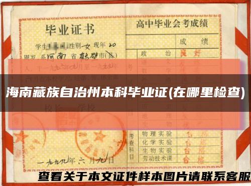 海南藏族自治州本科毕业证(在哪里检查)缩略图