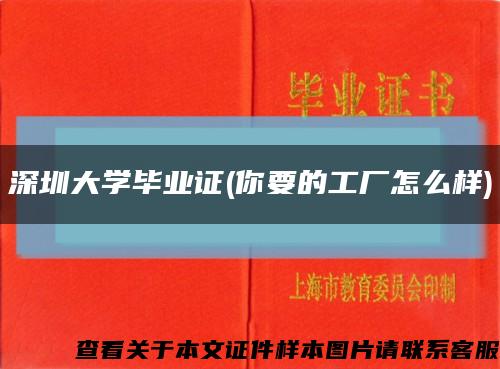 深圳大学毕业证(你要的工厂怎么样)缩略图