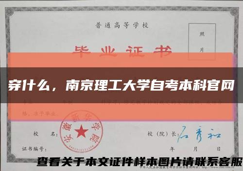 穿什么，南京理工大学自考本科官网缩略图