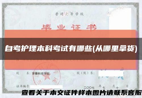 自考护理本科考试有哪些(从哪里拿货)缩略图