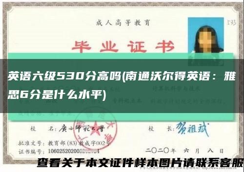 英语六级530分高吗(南通沃尔得英语：雅思6分是什么水平)缩略图