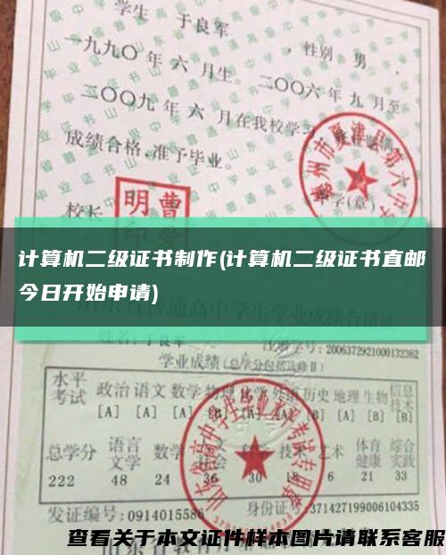 计算机二级证书制作(计算机二级证书直邮今日开始申请)缩略图