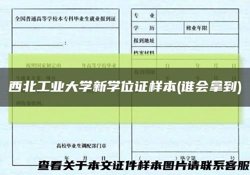西北工业大学新学位证样本(谁会拿到)缩略图